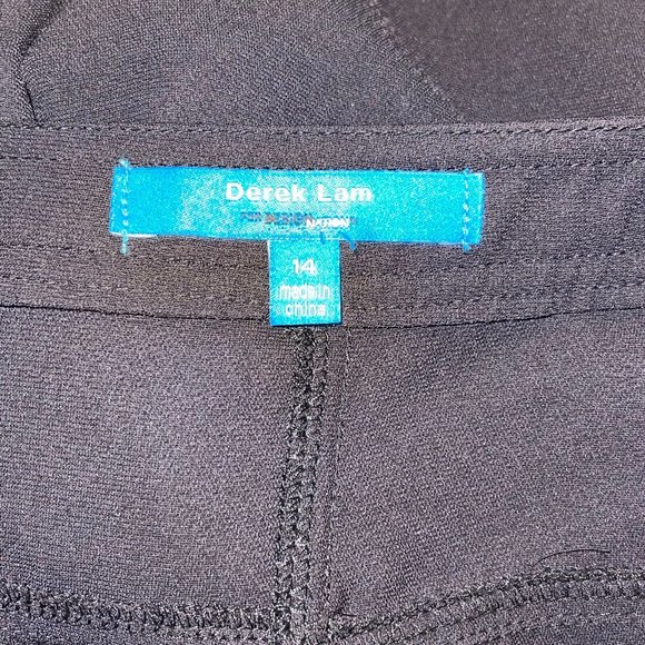 Derek Lam Design Nation Rio de Janiero Crepe Dress Pants 14 Black Career NEW - Picture 7 of 9